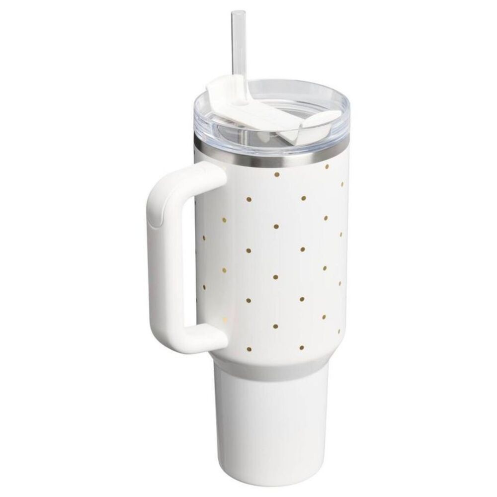Stanley 40 oz Stainless Steel H2.0 FlowState Quencher Tumbler Frost Polka Dot - Picture 2 of 3